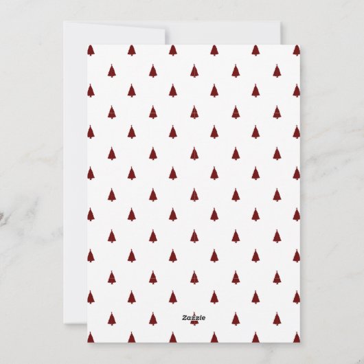 Moderne frohe Weihnachten Minimalistisch 5 Foto Ro (Rückseite)