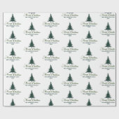 Moderne frohe Weihnachten Minimalistische Pine Tre Geschenkpapier (Flach)