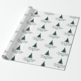 Moderne frohe Weihnachten Minimalistische Pine Tre Geschenkpapier