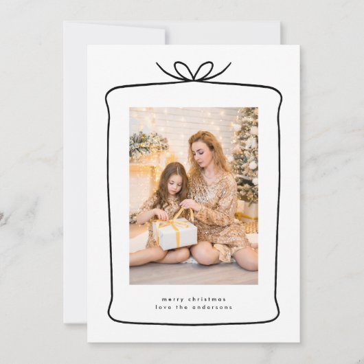 Moderne frohe Weihnachten Moderne Band Foto (Vorderseite)