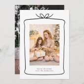 Moderne frohe Weihnachten Moderne Band Foto (Vorne/Hinten)