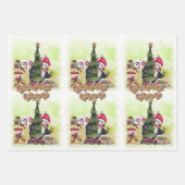 Moderne frohe Weihnachten Niedlich Pinguin Pattern Geschenkpapier Set (Vorderseite 3)