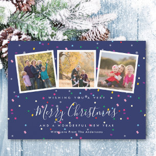 Moderne frohe Weihnachten Niedliche Familienfoto C
