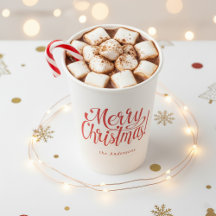 Moderne Frohe Weihnachten Papiertassen