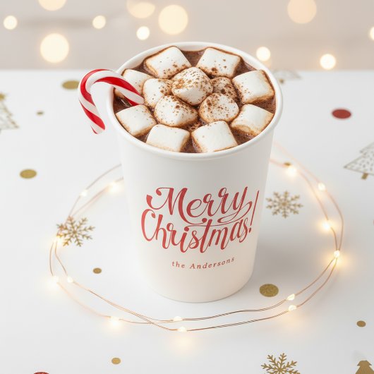 Moderne Frohe Weihnachten Papiertassen Pappbecher