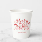 Moderne Frohe Weihnachten Papiertassen Pappbecher (Rückseite)
