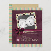 Moderne frohe Weihnachten Polka Dots Postcard (Vorne/Hinten)