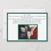 Moderne frohe Weihnachten Raute Blue Green 3 Foto (Rückseite)