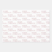 Moderne frohe Weihnachten Rote Typografie Einfach Geschenkpapier Set (Vorderseite)