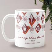 Moderne frohe Weihnachten Rote Typografie Kaffeetasse