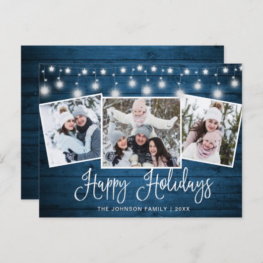 Moderne frohe Weihnachten Rustikale 3 FOTO Ferienk (Vorne/Hinten)