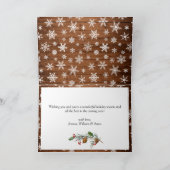 Moderne frohe Weihnachten Rustikale 3 FOTO Gruß (Innenseite)