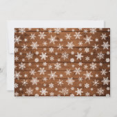 Moderne frohe Weihnachten Rustikale 3 FOTO Gruß (Rückseite)