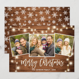 Moderne frohe Weihnachten Rustikale 3 FOTO Gruß