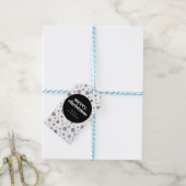 Moderne frohe Weihnachten Schwarz-Weiß-Schneeflock Geschenkanhänger (Mit Garn)