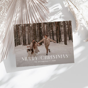 Moderne frohe Weihnachten Trendy One Foto Familie