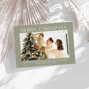 Moderne frohe Weihnachten Trendy One Foto Familie