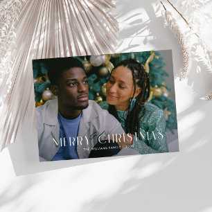 Moderne frohe Weihnachten Trendy One Foto Familie
