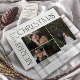 Moderne Frohe Weihnachten Typografie 3 Foto Karier