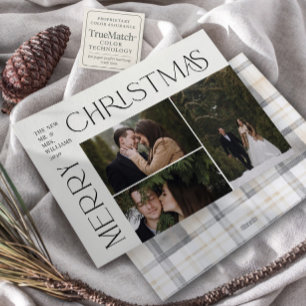 Moderne Frohe Weihnachten Typografie 3 Foto Karier
