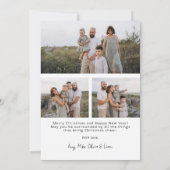 Moderne frohe Weihnachten und glückliches Neues Ja (Rückseite)