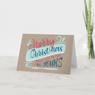 Moderne frohe Weihnachten von unserer Familie bis
