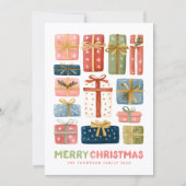 Moderne Frohe Weihnachten Wasserfarbe Minimal (Vorderseite)