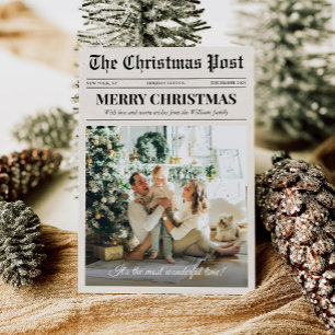 Moderne Frohe Weihnachten Zeitungsfoto