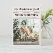 Moderne Frohe Weihnachten Zeitungsfoto (Stehend Vorderseite)