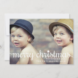 Moderne frohe Weihnachts Big Foto Card Feiertagskarte