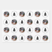 Moderne frohe Weihnachts-Foto Baummuster Geschenkpapier Set (Vorderseite 3)