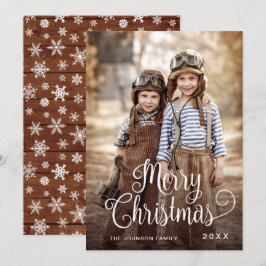 Moderne frohe Weihnachts-FOTO Gruß Feiertagskarte