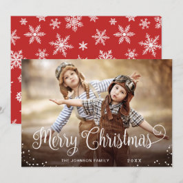 Moderne frohe Weihnachts-FOTO Gruß Feiertagskarte