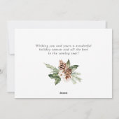 Moderne frohe Weihnachts-FOTO Gruß Feiertagskarte (Rückseite)