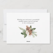 Moderne frohe Weihnachts-FOTO Gruß Feiertagskarte (Rückseite)