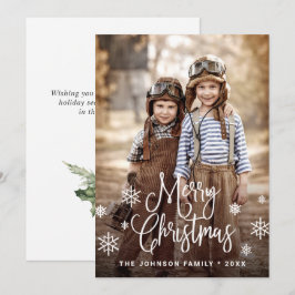 Moderne frohe Weihnachts-FOTO Gruß Feiertagskarte