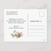 Moderne frohe Weihnachts-FOTO Gruß Feiertagspostkarte (Rückseite)