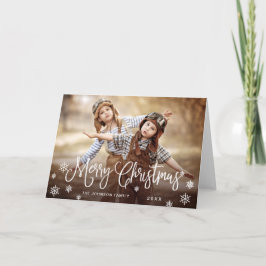 Moderne frohe Weihnachts-FOTO Gruß Karte