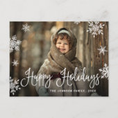 Moderne frohe Weihnachts-FOTO Grußurlaub Postkarte (Vorderseite)