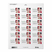 Moderne frohe Weihnachts-Foto-Rücksendeadresse Adressaufkleber (Vorne)