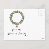 Moderne frohe Weihnachts-Geschenkboxen Postkarte (Rückseite)