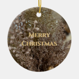 Moderne frohe Weihnachts-Gold-Keramik Ornament