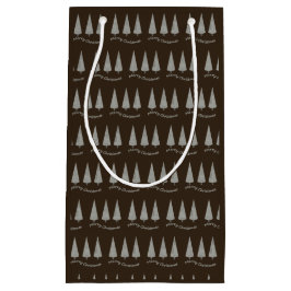 Moderne frohe Weihnachts-Hahnentrittmuster Dunkle  Kleine Geschenktüte