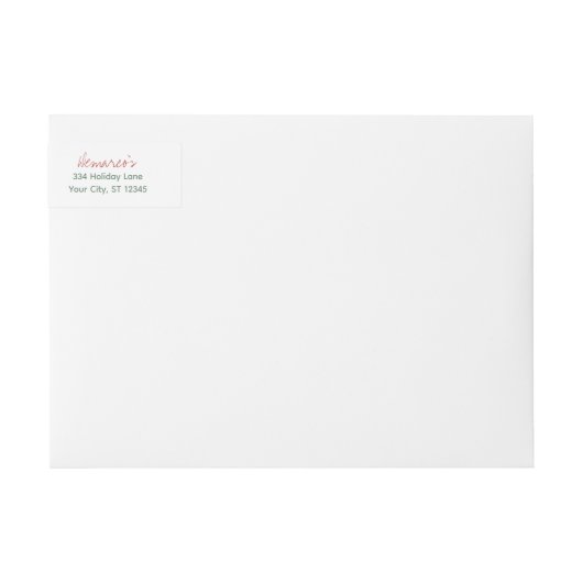 Moderne frohe Weihnachts-Rücksendeadresse (Vorderseite)