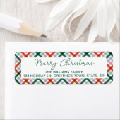 Moderne frohe Weihnachts-Rücksendeadresse (Insitu)