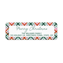 Moderne frohe Weihnachts-Rücksendeadresse