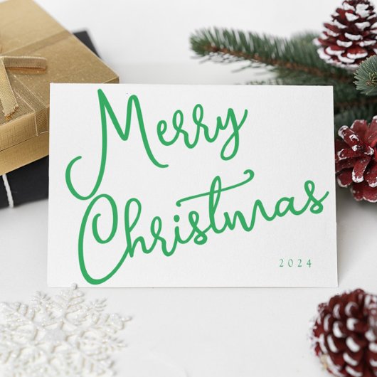 Moderne frohe Weihnachts-Script Typografie Kein Fo Mitteilungskarte