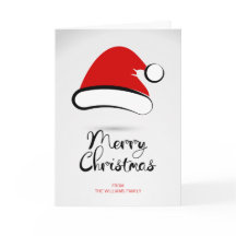 Moderne frohe Weihnachts-Weihnachtsmannmütze Grußk