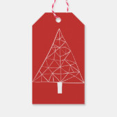 Moderne frohe Weihnachts-White Script Tree Custom Geschenkanhänger (Rückseite)