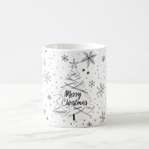 Moderne frohe Weihnachtsbaum-Tasse Kaffeetasse